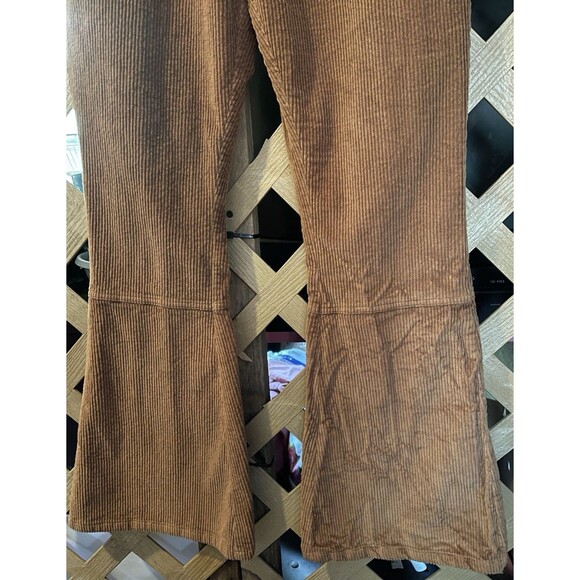 NWT KATE QUINN Women’s Corduroy Sienna Brown Organic Cotton Flare Leg Pants 14 - Picture 8 of 9